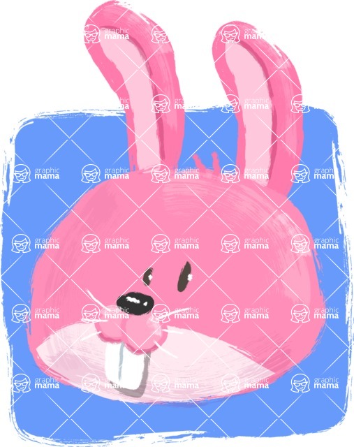 Cartoon Animal PNG Clipart - Bunny Watercolor Avatar